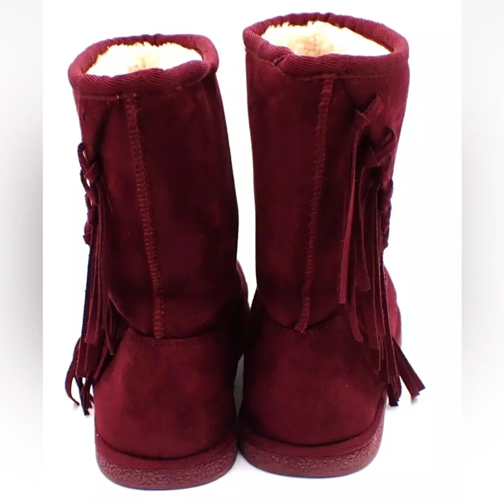 Nordstrom Rack Boots Youth Size 4M Women’s Sz 6 Faux Fur Lined Tassels Big Girls